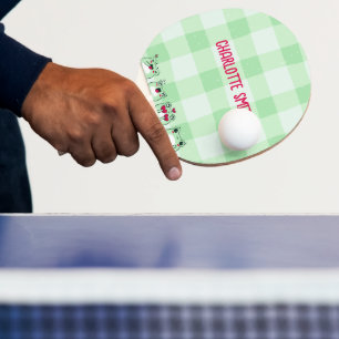 Groene Schattigee Kinder  Manga Cartoon Kikker Tafeltennisbatje