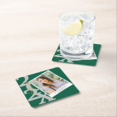 Groene Schattigee Klasse van 2025 Foto Graduation  Kartonnen Onderzetters (Insitu)