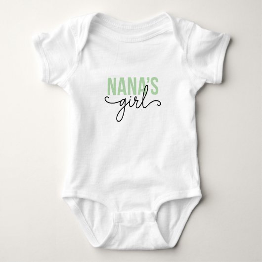 Groene Schattigee Nana's Girl Romper (Voorkant)
