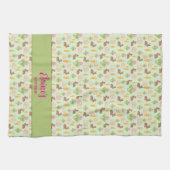 Groene Schattigee Paaskeuken Handdoek Gepersonalis (Horizontaal)