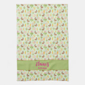 Groene Schattigee Paaskeuken Handdoek Gepersonalis (Verticaal)
