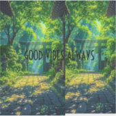 GROENE SCHATTIGEE STICKER (Voorkant)