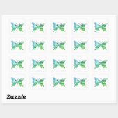 Groene Schattigee Zen Butterfly Sticker (Vel)
