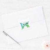 Groene Schattigee Zen Butterfly Sticker (Envelop)