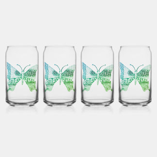Groene Schattigee zen vlinderbril Blikvorm Glas