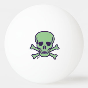 Groene schedel 1 ster ping pong bal pingpongbal