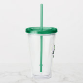 Groene schedel acryl tumbler acryl drinkbeker (Rechts)