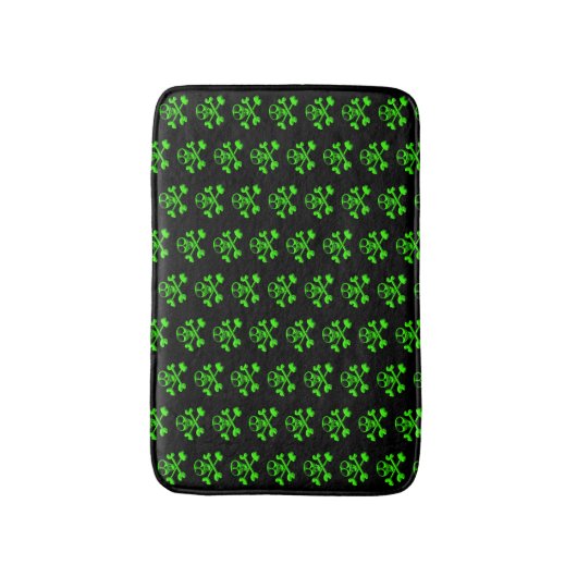 groene schedel badmat (Voorkant Verticaal)