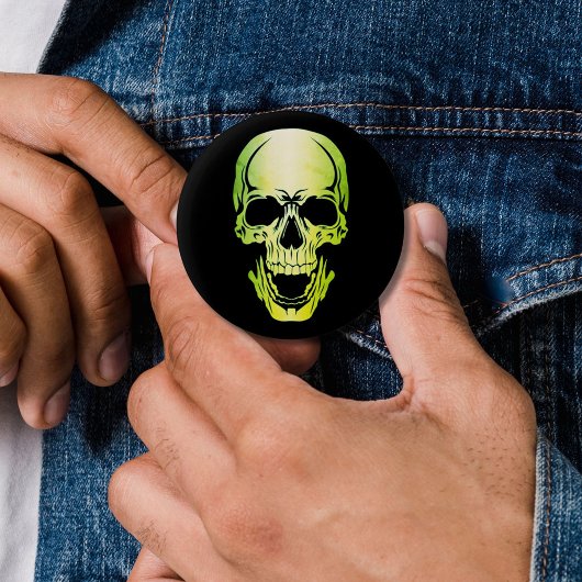 Groene schedel Button