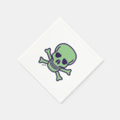 Groene schedel cocktail papier servetten (Hoek)