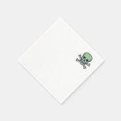 Groene schedel cocktail papier servetten hoek (Hoek)