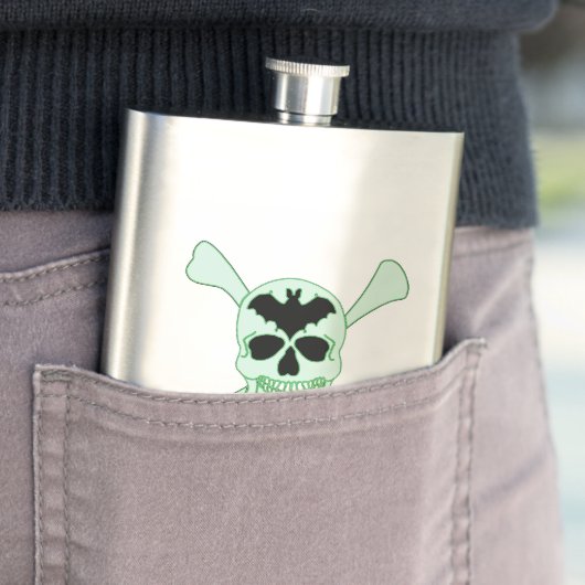 Groene schedel- en beenderkolf flacon (Voorbeeld)