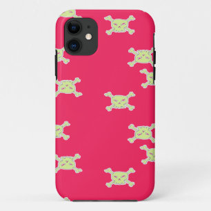 groene schedel en botten Case-Mate iPhone case