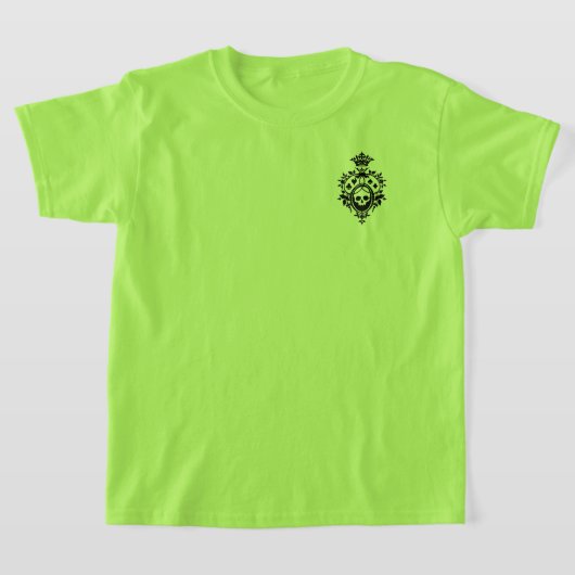 Groene schedel- en kaartuitsteeksel T-shirt (Laagn)