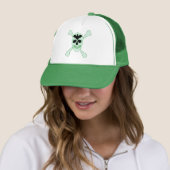 Groene Schedel en Kruisbeenderen Hoed Trucker Pet (In situ)