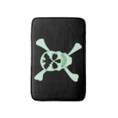 Groene schedel en kruisgraten Bath Mat (Voorkant Verticaal)