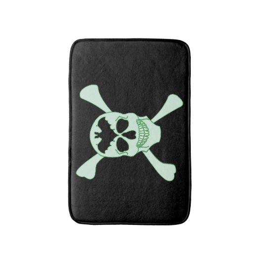 Groene schedel en kruisgraten Bath Mat (Voorkant Verticaal)