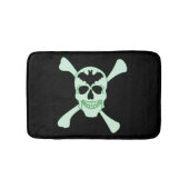 Groene schedel en kruisgraten Bath Mat (Voorkant)