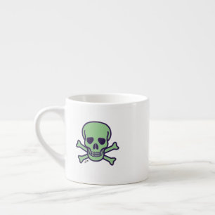 Groene schedel espresso mok