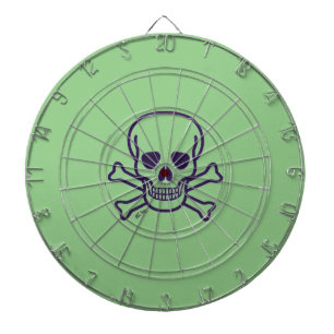 Groene schedel groen dartboard dartbord