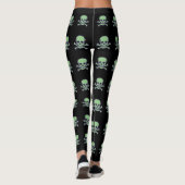 Groene Schedel grote schedels leggings (Achterkant)