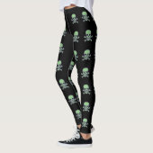 Groene Schedel grote schedels leggings (Links)