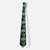 Groene schedel Kunstwerk Neckwear Stropdas (Voorkant)