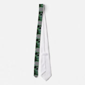 Groene schedel Kunstwerk Neckwear Stropdas (Achterkant)