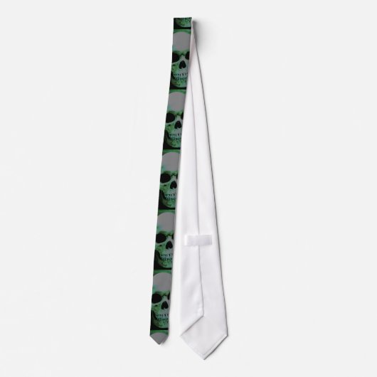 Groene schedel Kunstwerk Neckwear Stropdas (Achterkant)
