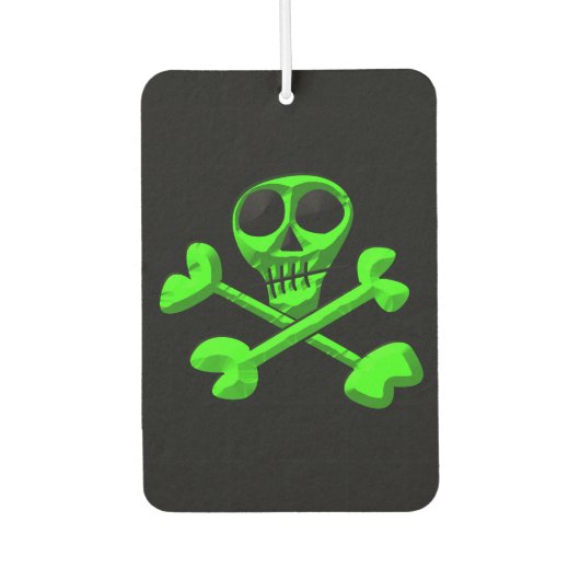 groene schedel luchtverfrisser (Voorkant)