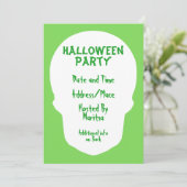 Groene schedel minimaal kaart (Staand voorkant)