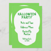 Groene schedel minimaal kaart (Voorkant / Achterkant)