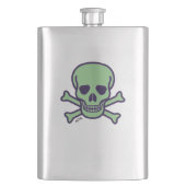 Groene Schedel roestvrij stalen kolf Flacon (Voorkant)