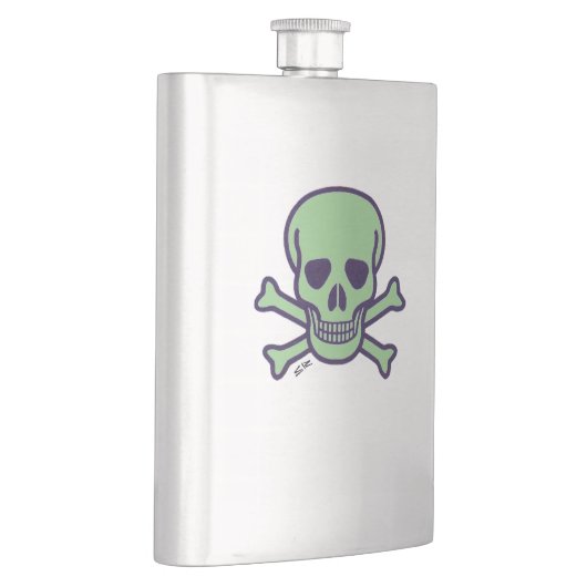 Groene Schedel roestvrij stalen kolf Flacon (Rechts)