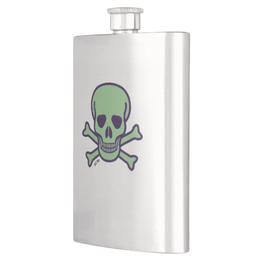 Groene Schedel roestvrij stalen kolf Flacon (Links)