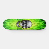 Groene schedel skateboard (Horizontaal)