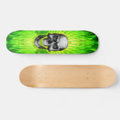 Groene schedel skateboard (Horizontaal)