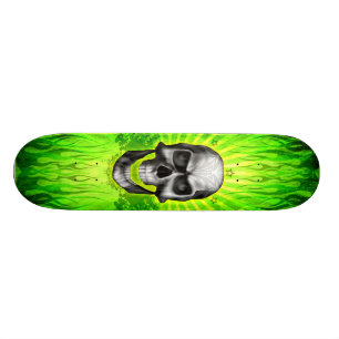 Groene schedel skateboard