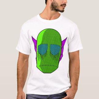 Groene schedel t-shirt