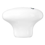 Groene schedel witte keramische knop (Zijkant)