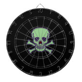 Groene schedel zwart dartboard dartbord (Voorkant)