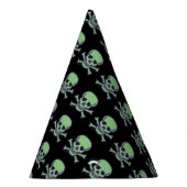 Groene schedel zwarte partij petten feesthoedjes (Rechts)