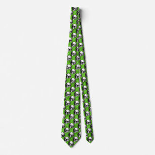 Groene Schedels en Zonnebloem Serie Design 6 Stropdas
