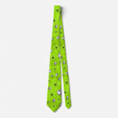 Groene Schedels en Zonnebloem Serie Ontwerp 1 Stropdas (Voorkant)