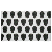 Groene schedels Kunst Polyester Poplin Stof (Fat Quarter)