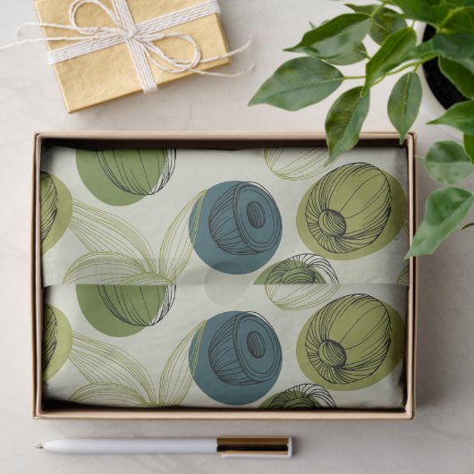 Groene schets voor schets tissuepapier (Geschenk)