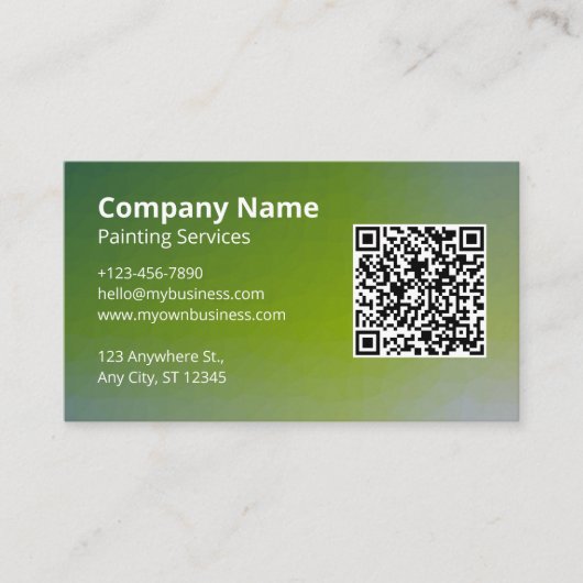 groene schilder visitekaartje (Voorkant)