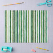 Groene schilderachtige strepen patroon tissuepapier (Craft)
