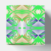 Groene schilderijen op diamantpatroon bedankdoosjes (Bovenkant)