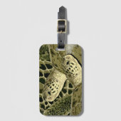 Groene schildpad Bagagelabel (Voorkant (verticaal))